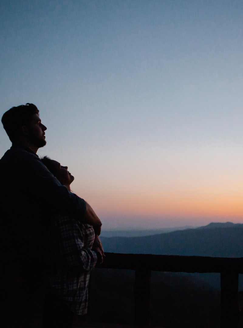 Happy Couple - Sunset- vertical